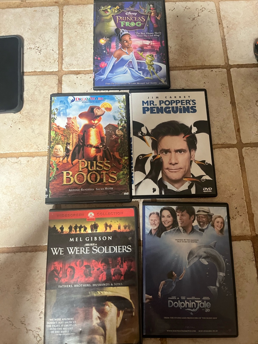 5 DVD movies bundle deal